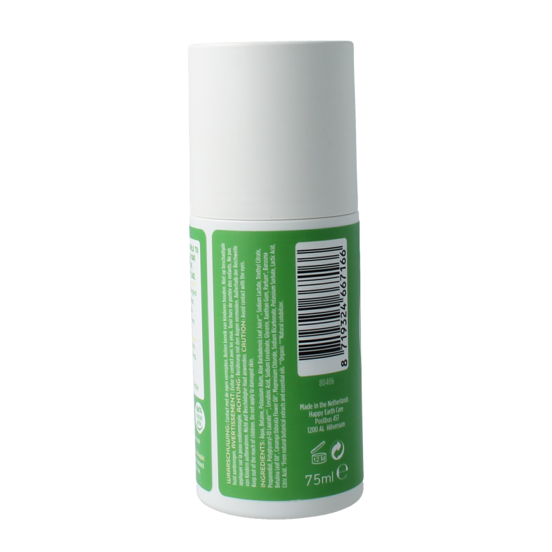 Happy Earth Pure deodorant roll-on cucumber matcha - Afbeelding 2
