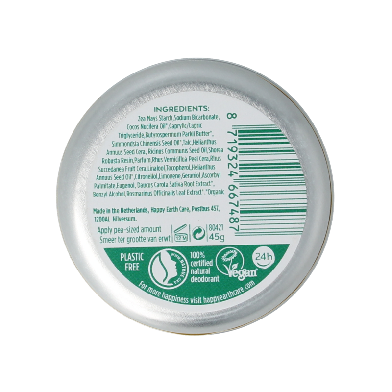 Happy Earth Deodorant balm jasmine ho wood - Afbeelding 2