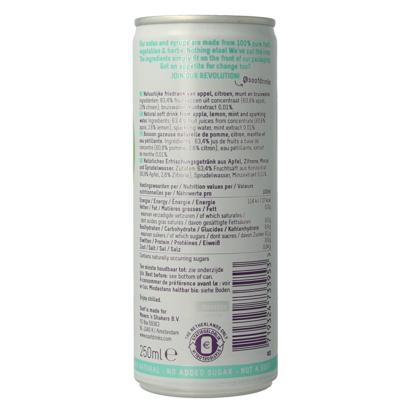 Soof Drinks Sparkling citroen munt & appel - Afbeelding 2
