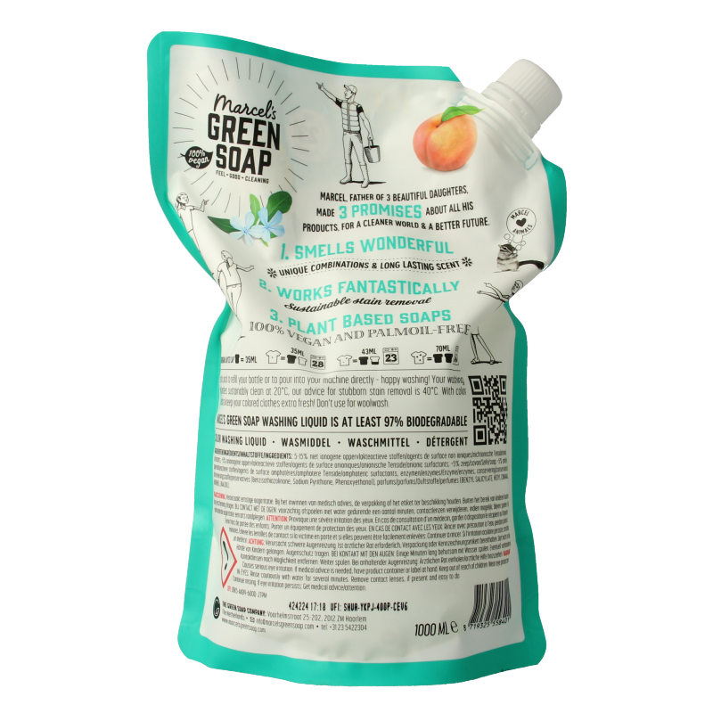 Marcel's Green Soap Wasmiddel kleur perzik & jasmijn - Afbeelding 2