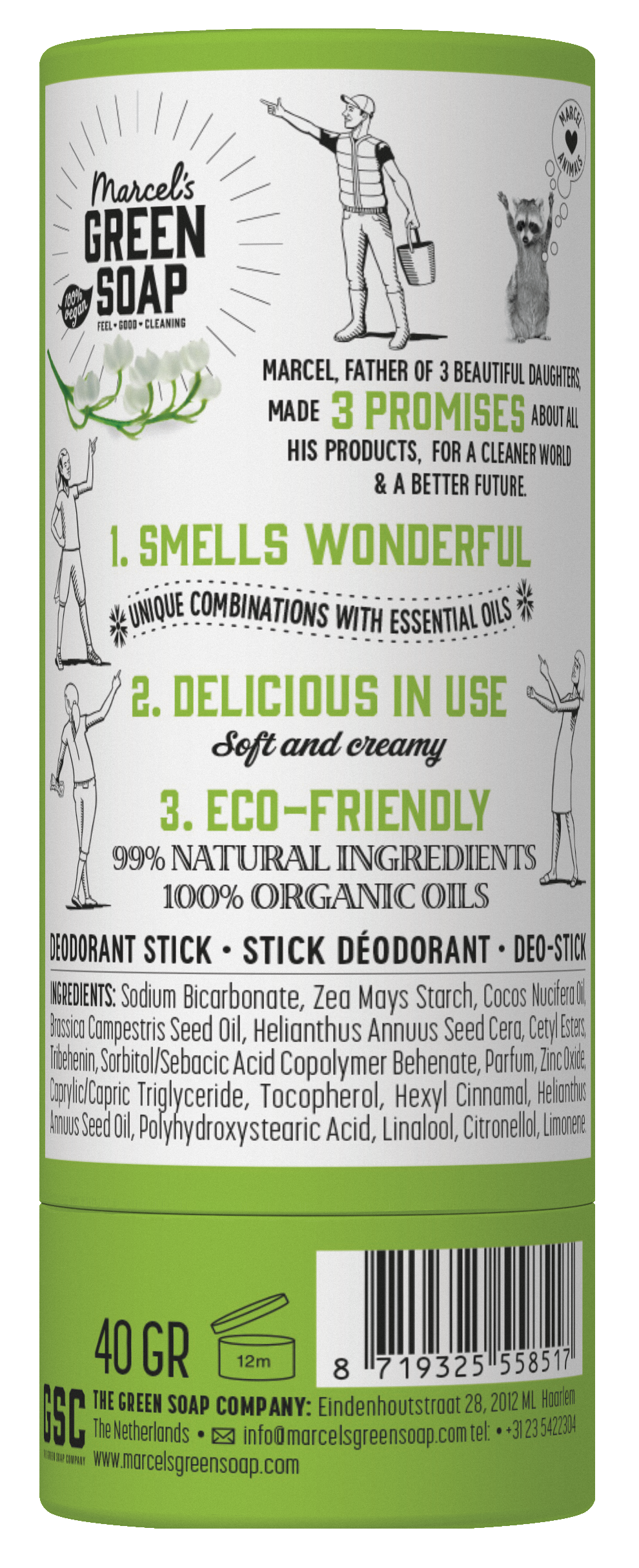 Marcel's Green Soap Deodorant stick tonka & muguet - Afbeelding 2