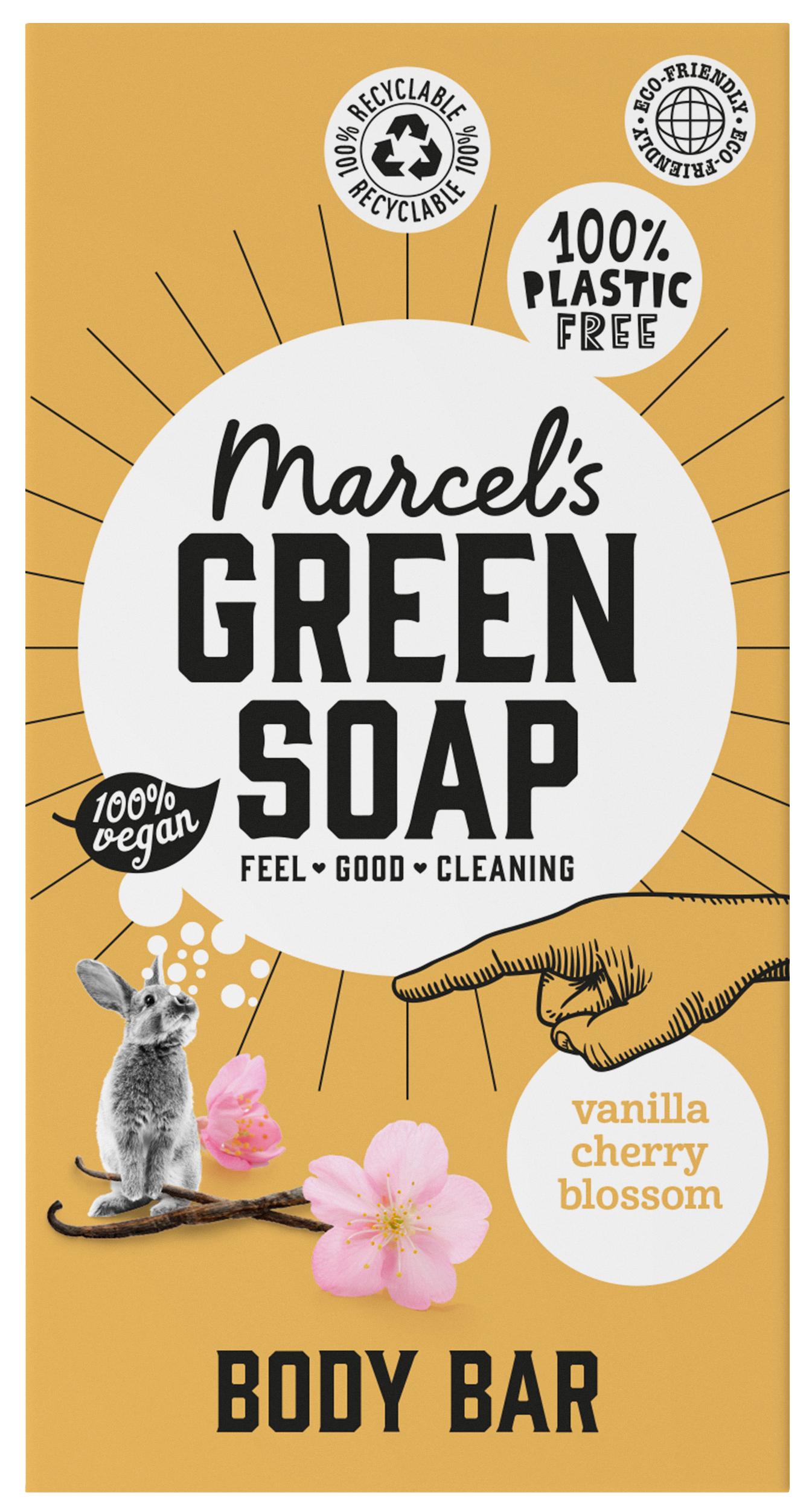Marcel's Green Soap Shower bar vanilla & cherry