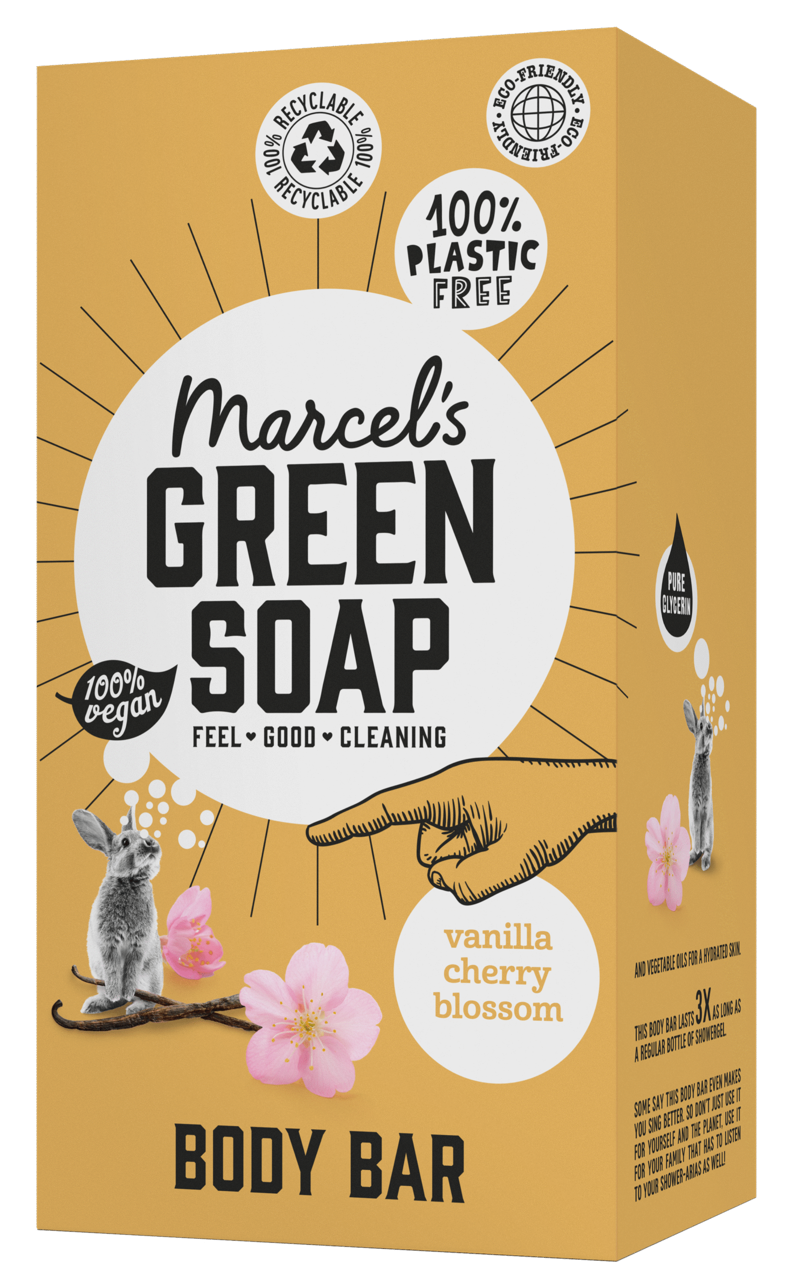 Marcel's Green Soap Shower bar vanilla & cherry - Afbeelding 5