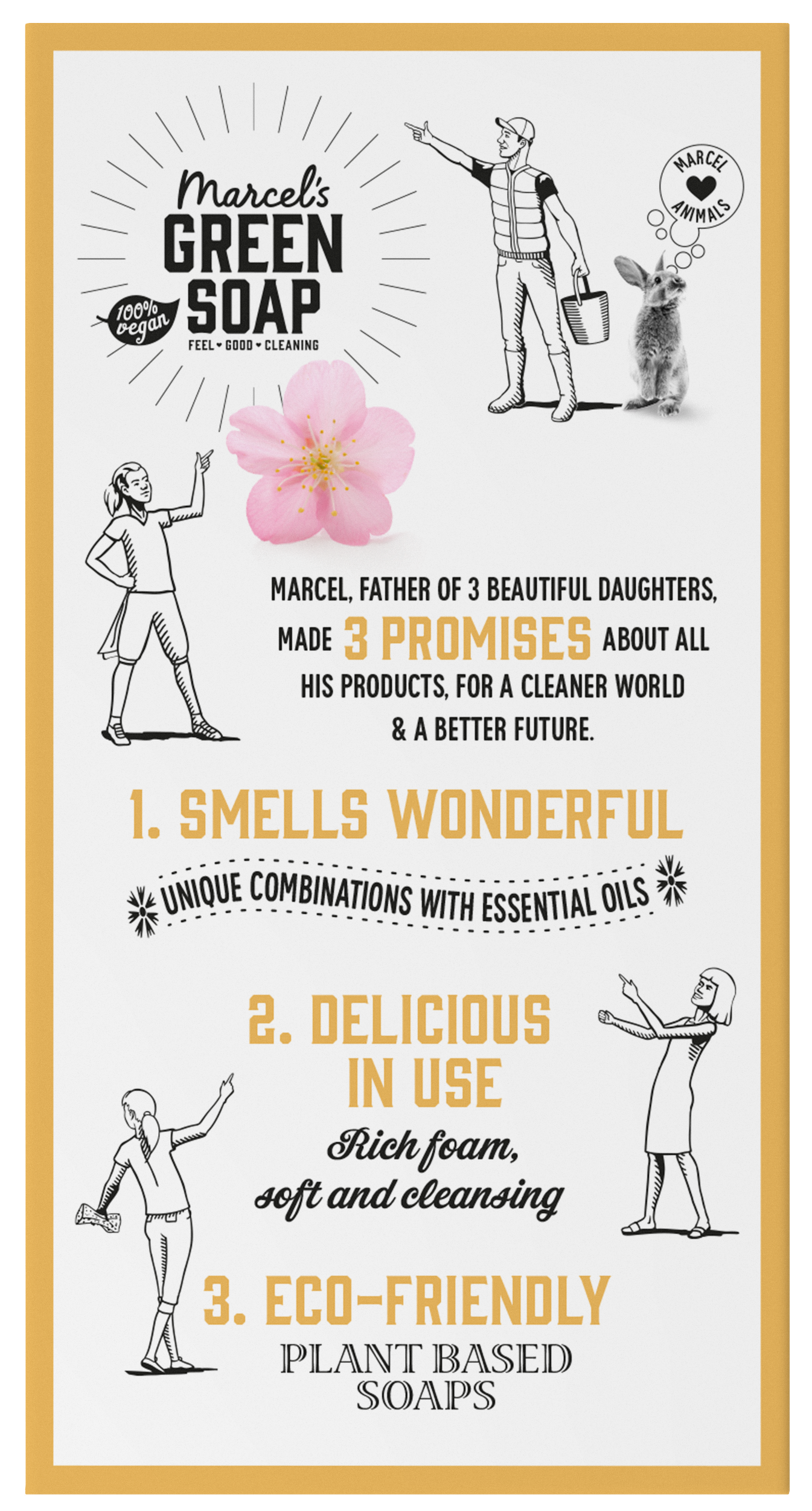 Marcel's Green Soap Shower bar vanilla & cherry - Afbeelding 6