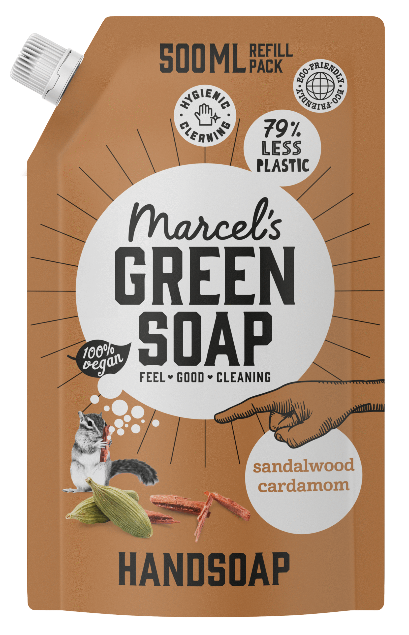 Marcel's Green Soap Handzeep sandelhout & kardemom navul