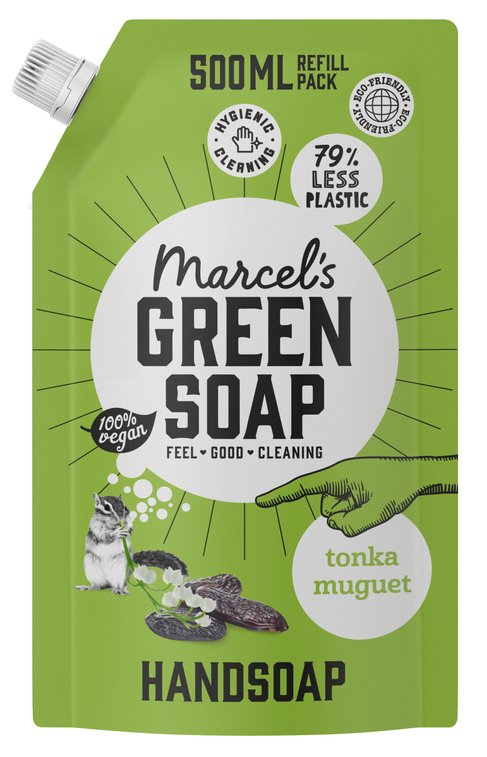 Marcel's Green Soap Handzeep tonka & muguet navul