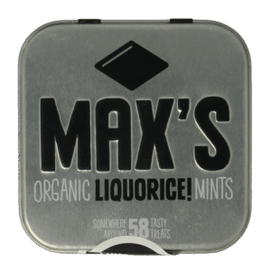 Max mints Liquorice blikje vierkant bio