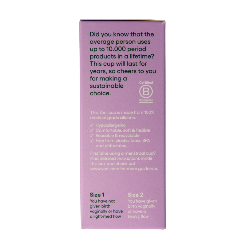 Yoni Menstruatiecup maat 1 - Afbeelding 2