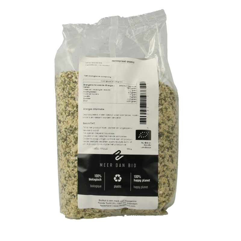Bionut Hennepzaad gepeld bio - Afbeelding 2