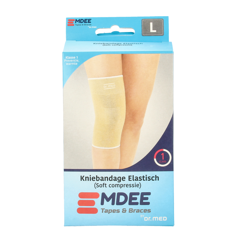 Emdee Elastic support knie maat L huidskleur