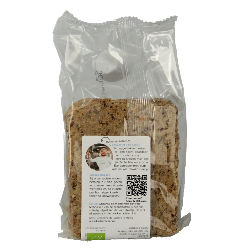 Kari's Crackers Knekkebrod rogge/haver bio - Afbeelding 2