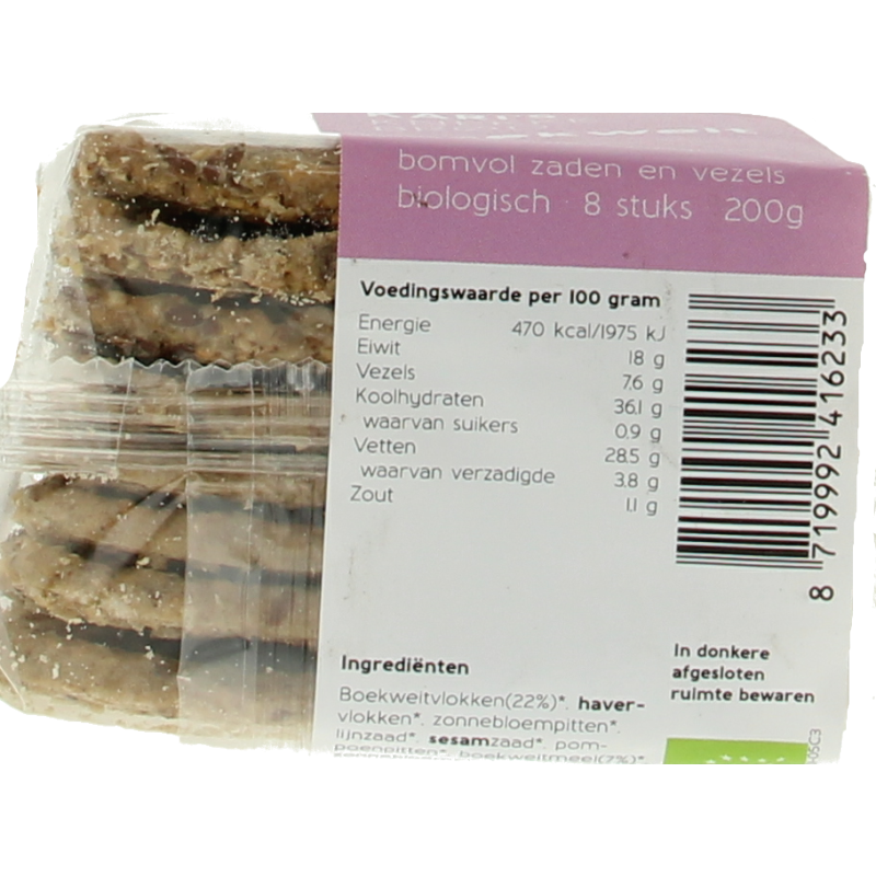 Kari's Crackers Knekkebrod boekweit bio - Afbeelding 3