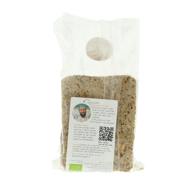 Kari's Crackers Knekkebrod fonio gierst/chia bio - Afbeelding 2