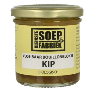 Kleinstesoepfabriek Vloeibare bouillonblokjes kip bio
