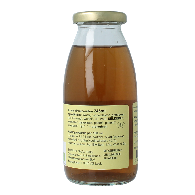 Kleinstesoepfabriek Drinkbouillon rund bio - Afbeelding 3