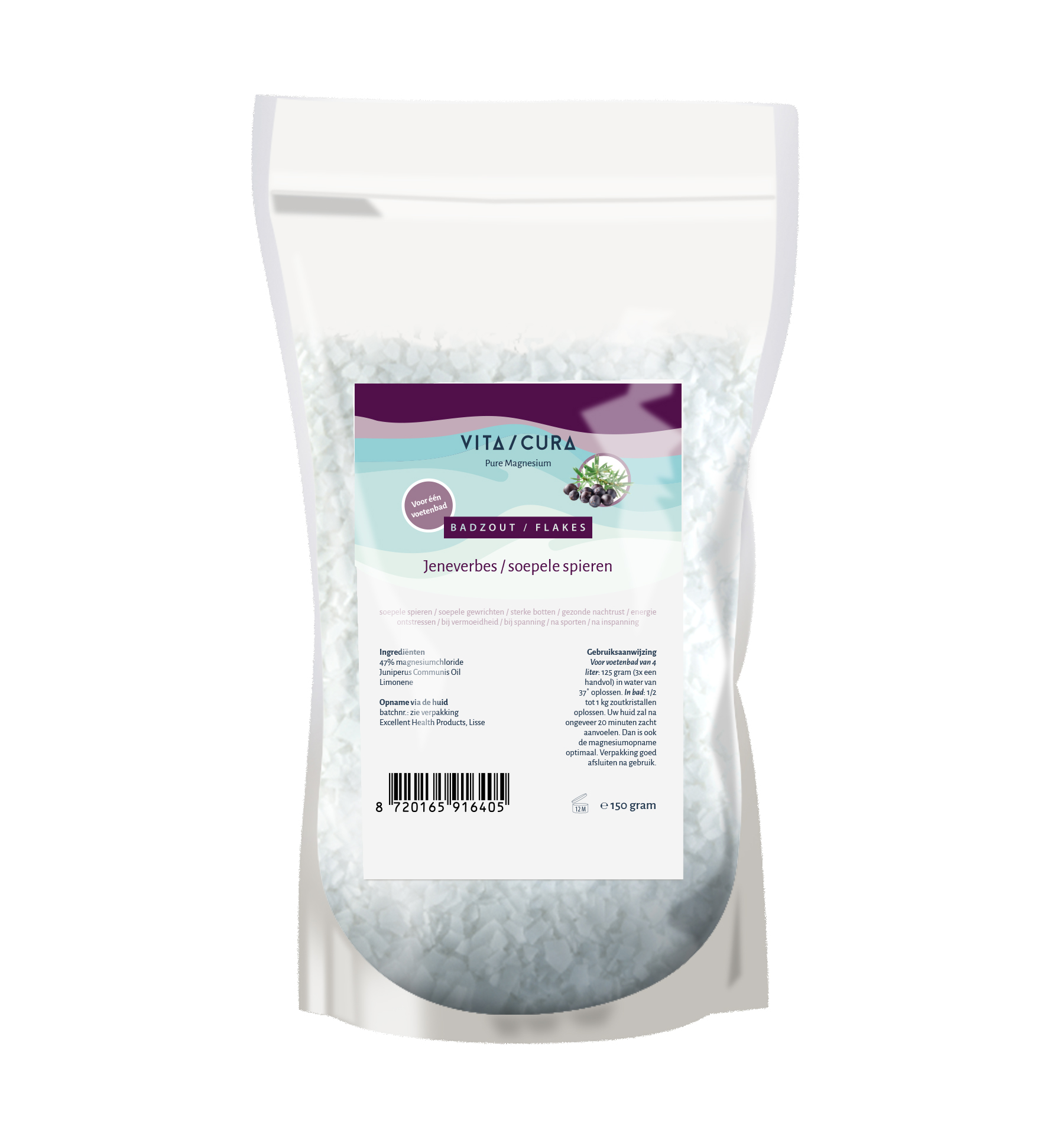 Vitacura Magnesium zout flakes jeneverbes