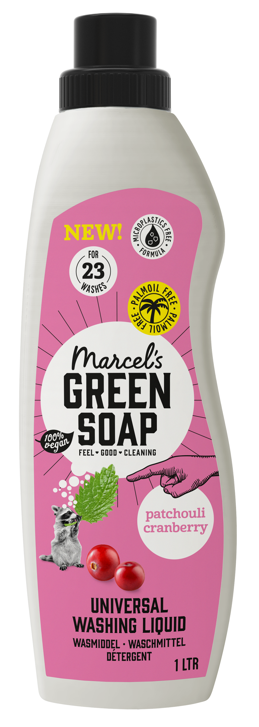 Marcel's Green Soap Wasmiddel universeel patchouli & cranberry