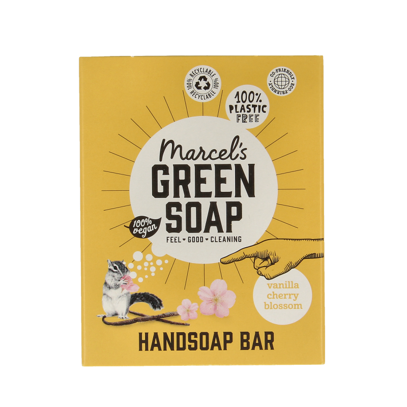 Marcel's Green Soap Handzeep bar vanille & kersenbloesem