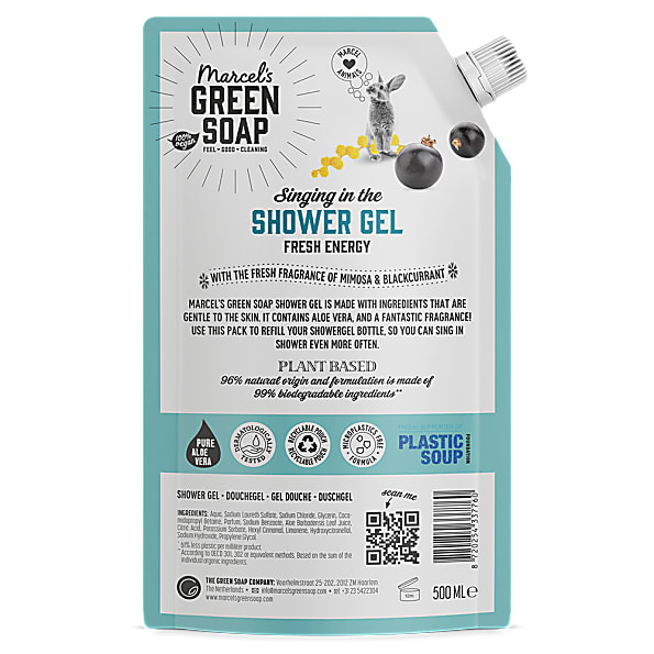 Marcel's Green Soap Showergel mimosa & black currant navul - Afbeelding 2