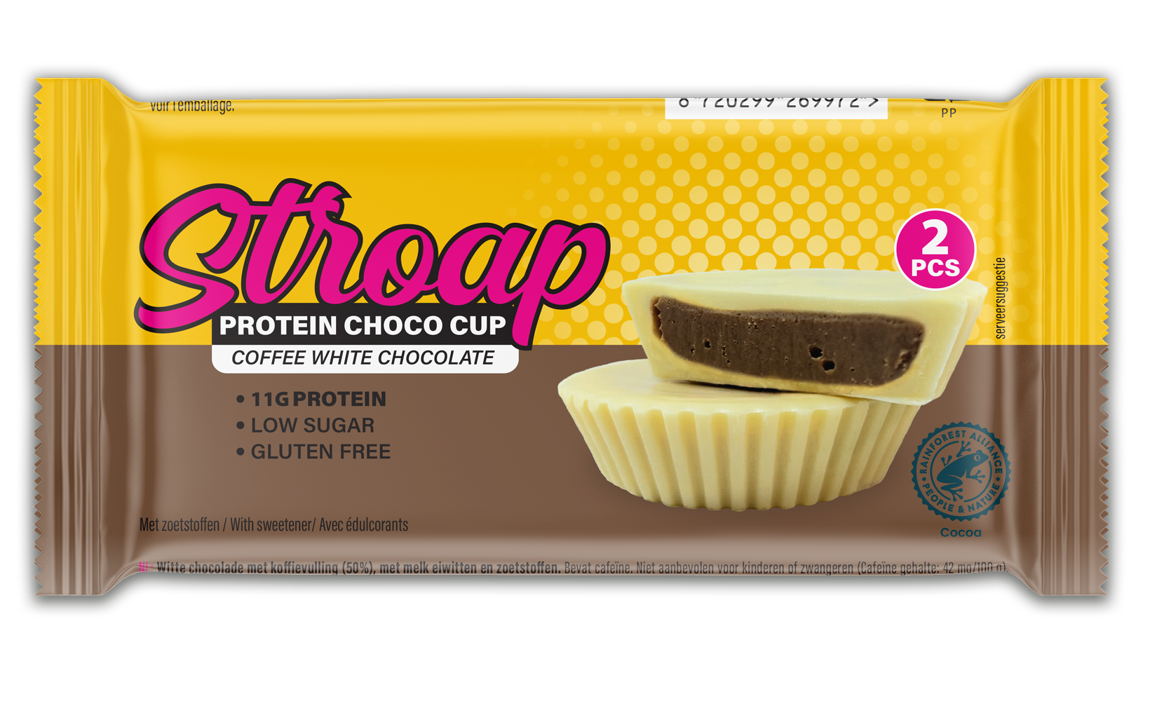 Stroap Protein choco cup coffee white chocolate