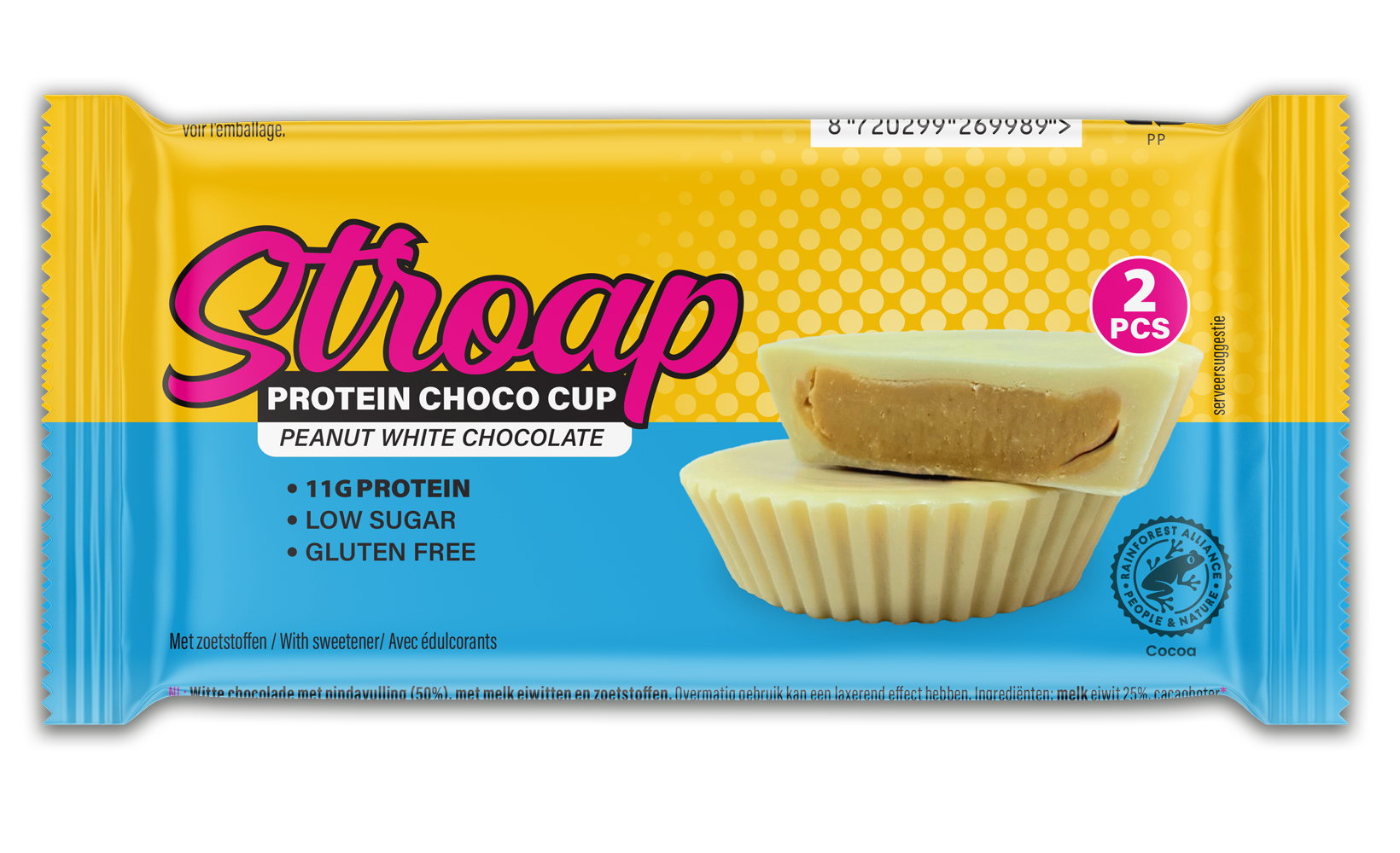 Stroap Protein choco cup peanut white chocolate