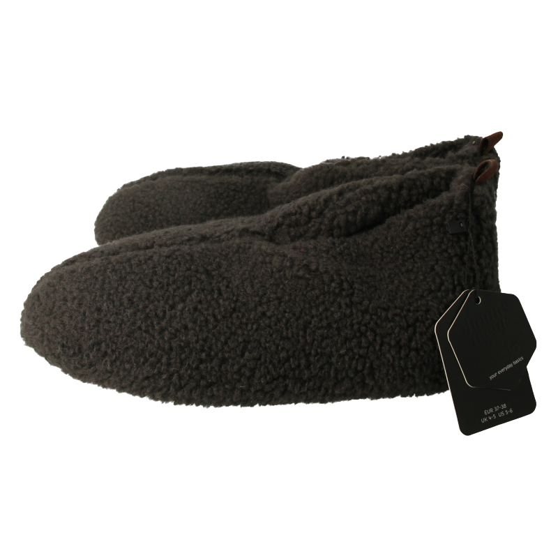 Apollo Slof dames teddy antraciet 37/38