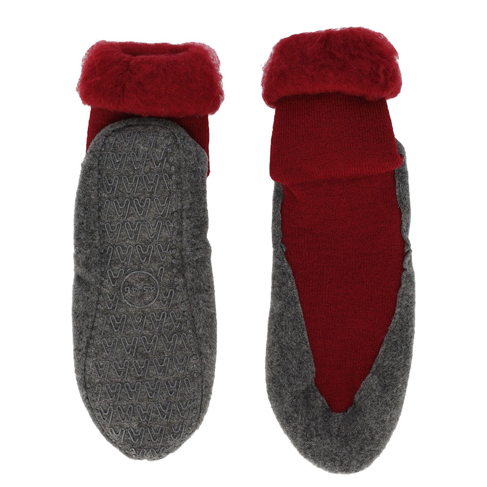 Apollo Huisslof wol anti-slip rood 39/40 - Afbeelding 2