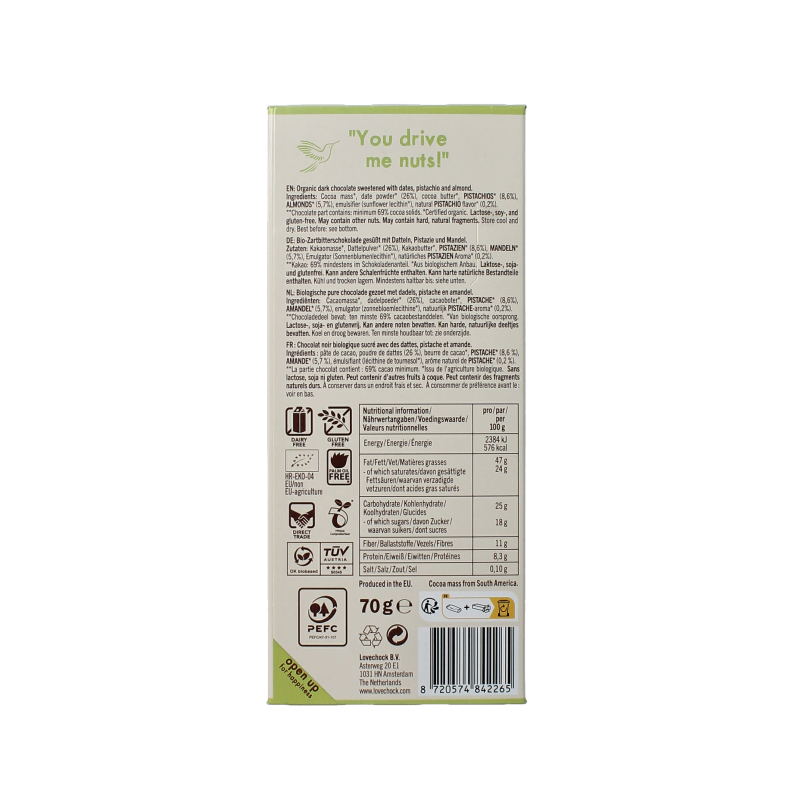 Lovechock Pistache almond bio - Afbeelding 2