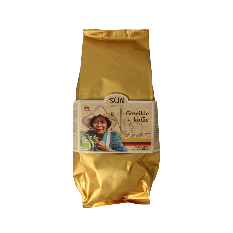 SUN Coffee Gezeilde koffiebonen medium roast bio