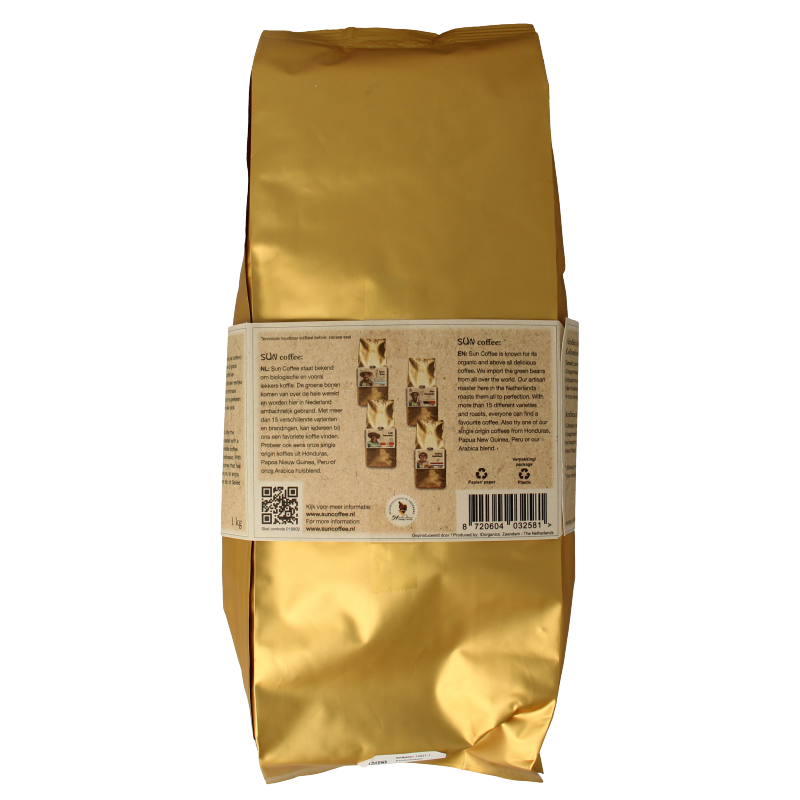 SUN Coffee Gezeilde koffiebonen medium roast bio - Afbeelding 3