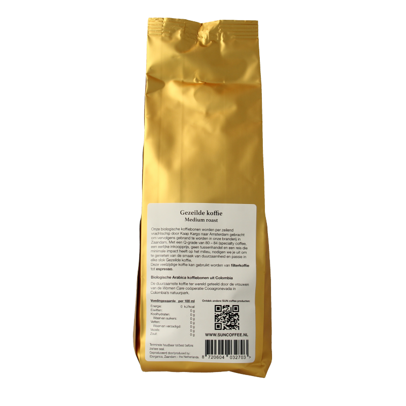 SUN Coffee Gezeilde koffiebonen medium roast bio - Afbeelding 2