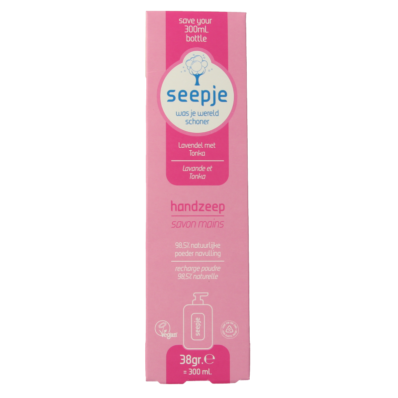 Seepje Handzeep lavendel & tonka navulling