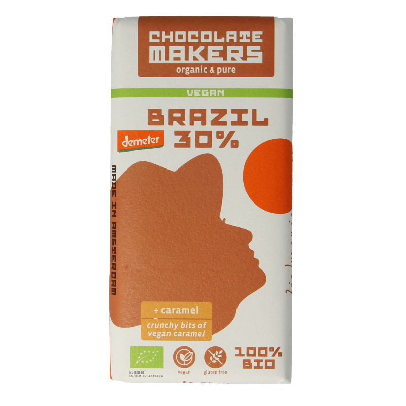 Chocolatemakers Brazil karamel 30% vegan demeter bio
