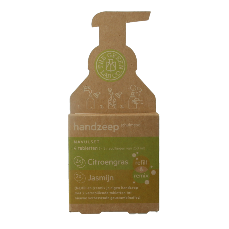 The Green Lab Co Handzeep navulset citroengras & jasmijn