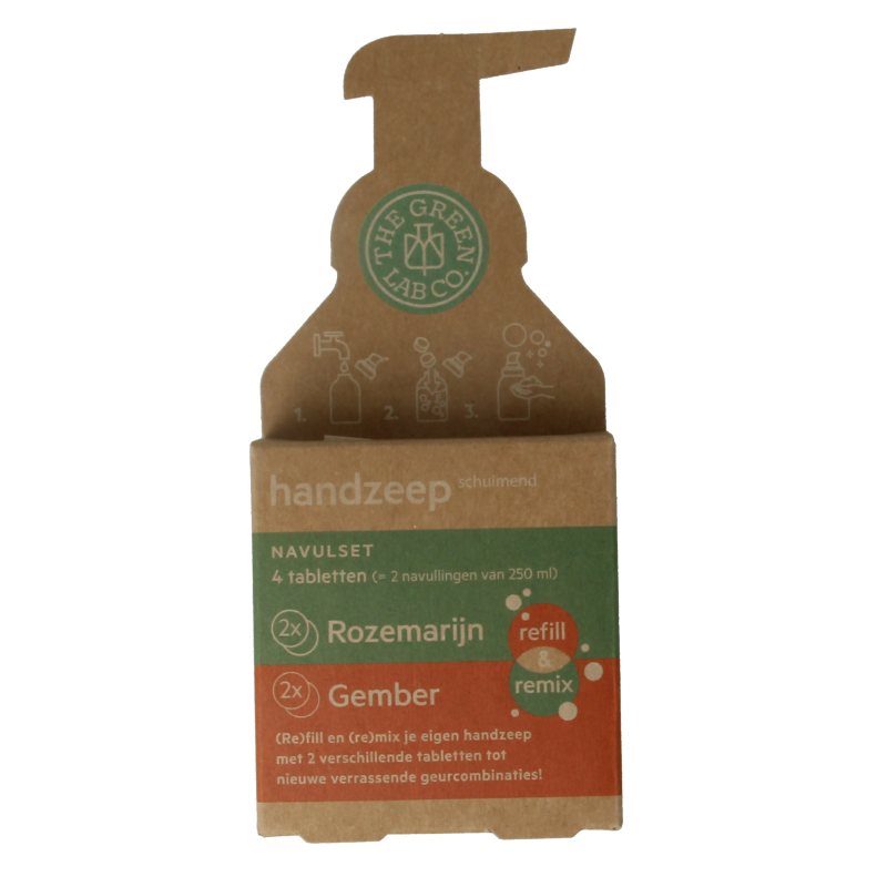 The Green Lab Co Handzeep navulset rozemarijn & gember