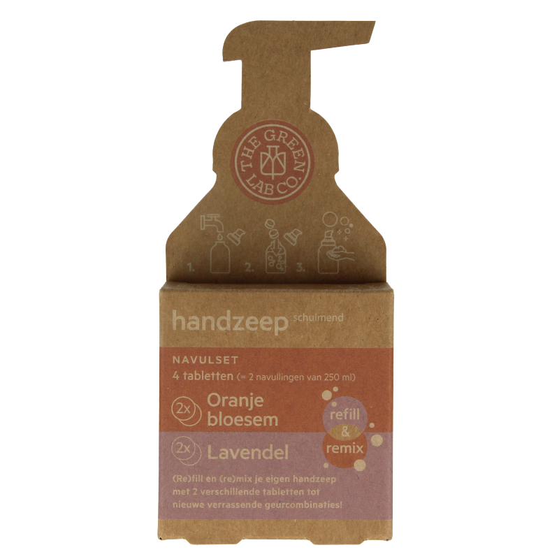 The Green Lab Co Handzeep navulset oranjebloesem & lavendel