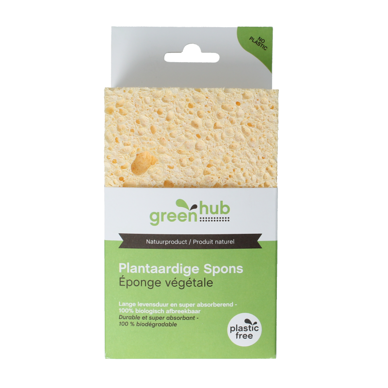 Greenhub Spons plantaardig 14x9x3,5cm