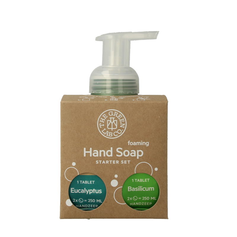 The Green Lab Co Handzeep startset eucalyptus basilicum