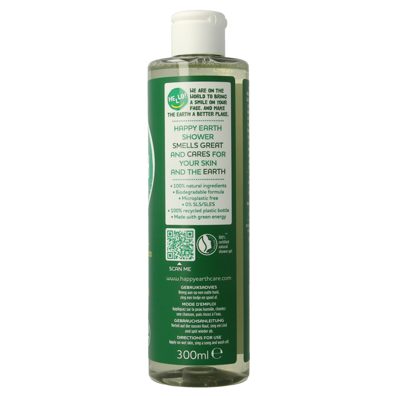 Happy Earth Douchegel bergamot cedarwood - Afbeelding 3