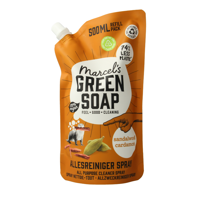 Marcel's Green Soap Allesreiniger spray sandelhout & kardemom navullin
