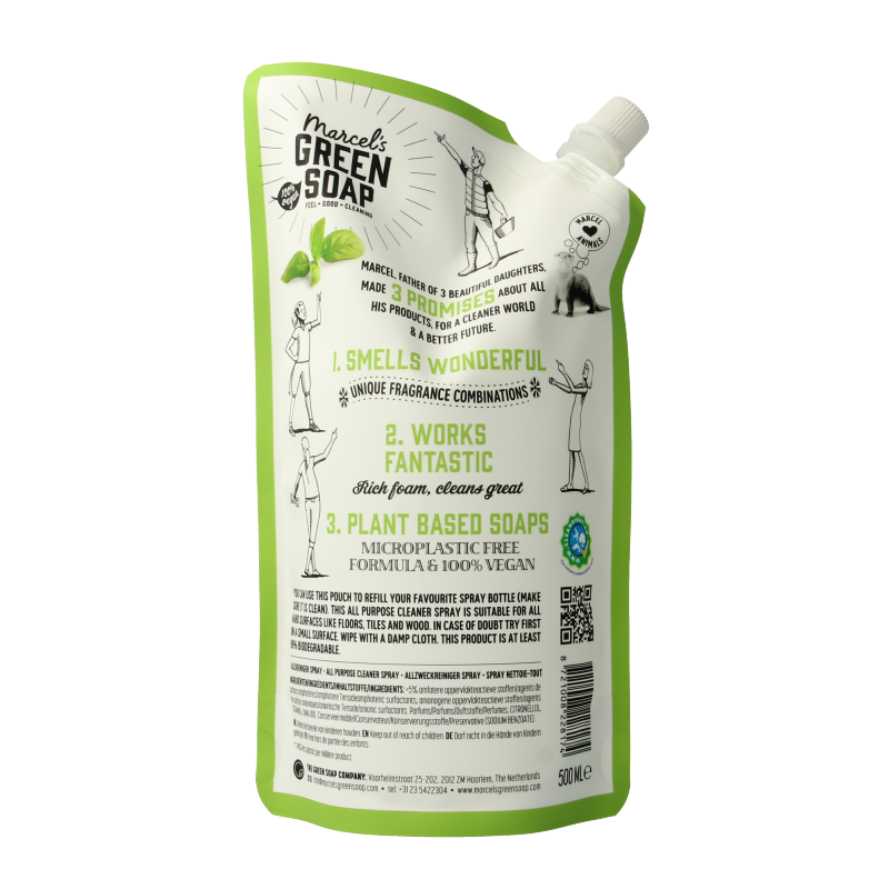Marcel's Green Soap Allesreiniger spray basilicum & vertivert gras nav - Afbeelding 2