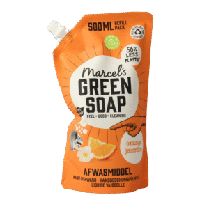 Marcel's Green Soap Afwasmiddel sinaasappel & jasmijn navulling