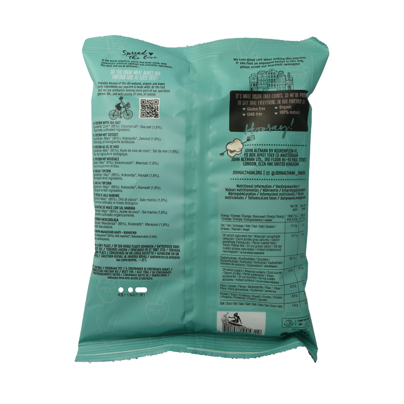 John Altman Popcorn sea salt bio - Afbeelding 2