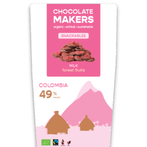 Chocolatemakers Snackable melk 49% met bosvruchten bio