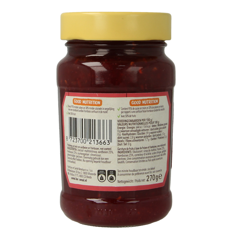 Cereal Fruit aardbei framboos suikervrij - Afbeelding 2