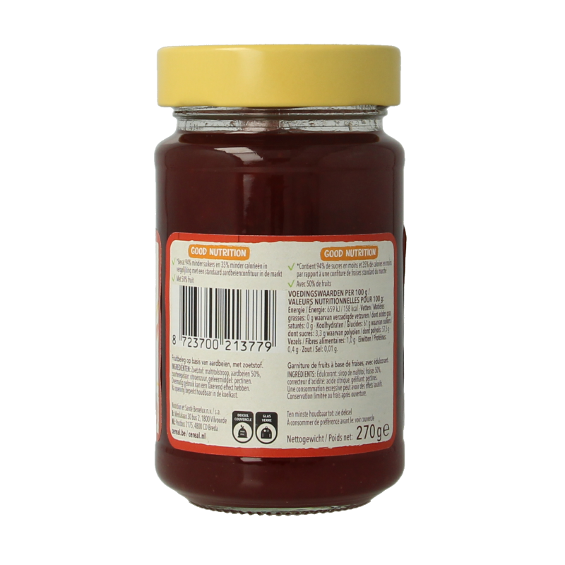 Cereal Fruitbeleg aardbei suikervrij - Afbeelding 2