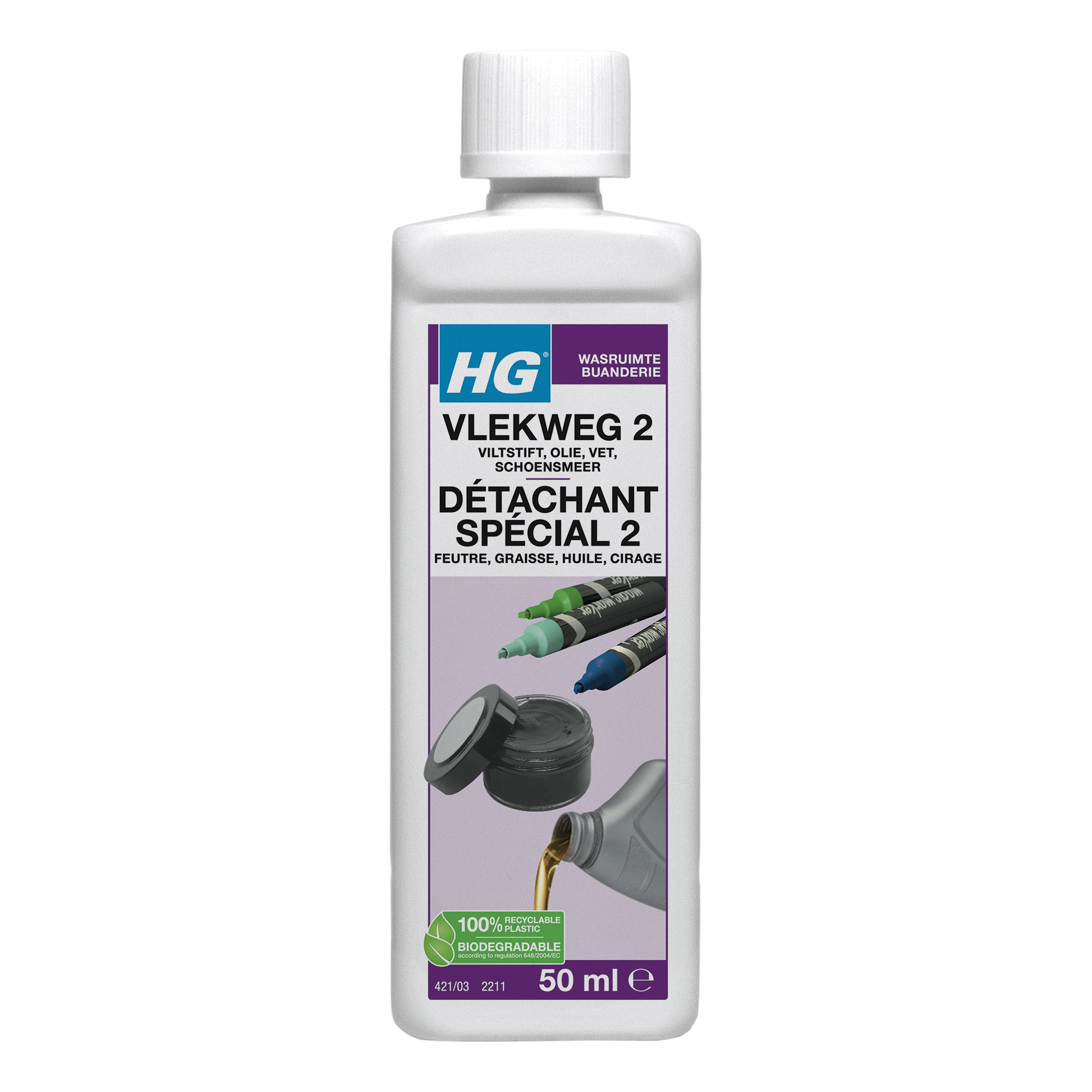 HG Vlekweg nr. 2 schoensmeer/viltstift/olie/vet