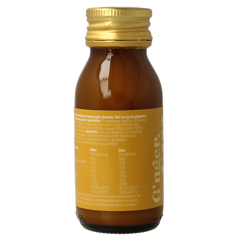 G'nger Shot gember vruchtensap guarana energy - Afbeelding 2