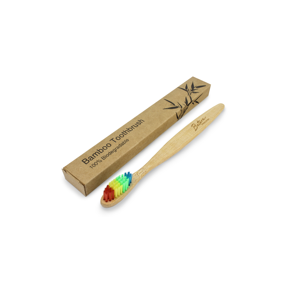 Betere Producten Bamboe tandenborstel voor volwassenen regenboog