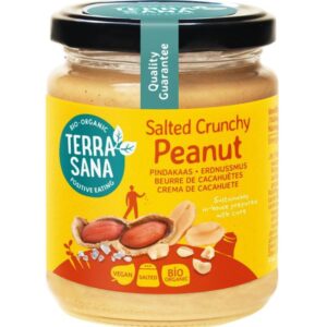TerraSana Pindakaas crunchy met zeezout bio